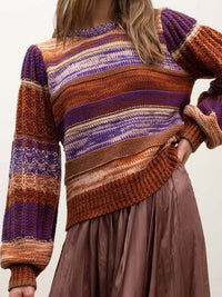 Earth Tones Striped Sweater