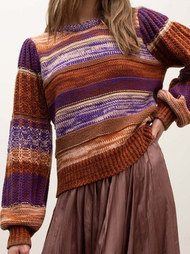 Earth Tones Striped Sweater