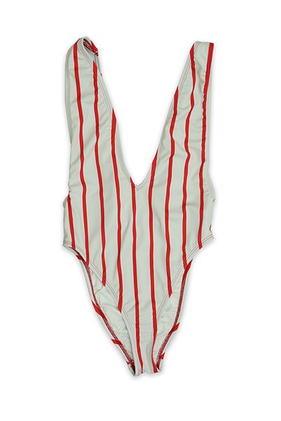 Red Stripe Bodysuit/Swimsuit