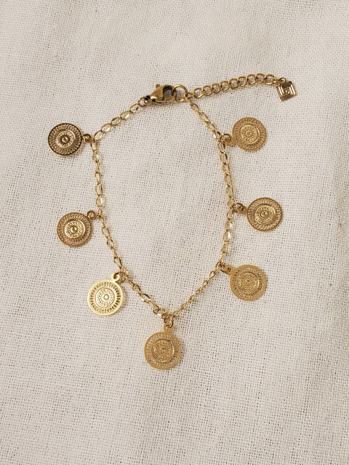 Coin Mandala Charms Bracelet