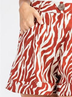 Zebra High Waist Shorts