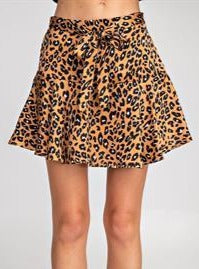 Leopard Print Skort
