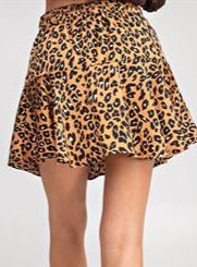 Leopard Print Skort