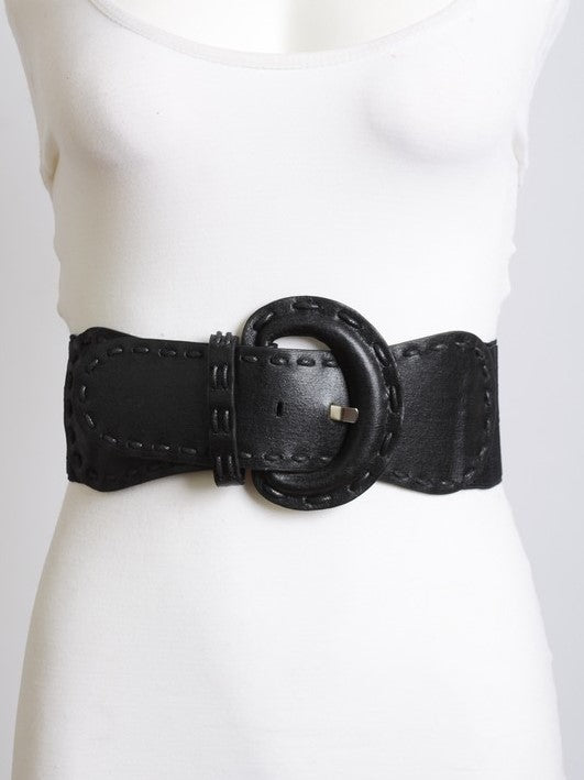 Stitch Detail Elastic Belt
