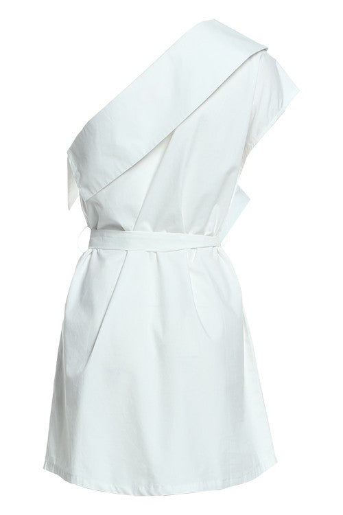 White One Shoulder Dress