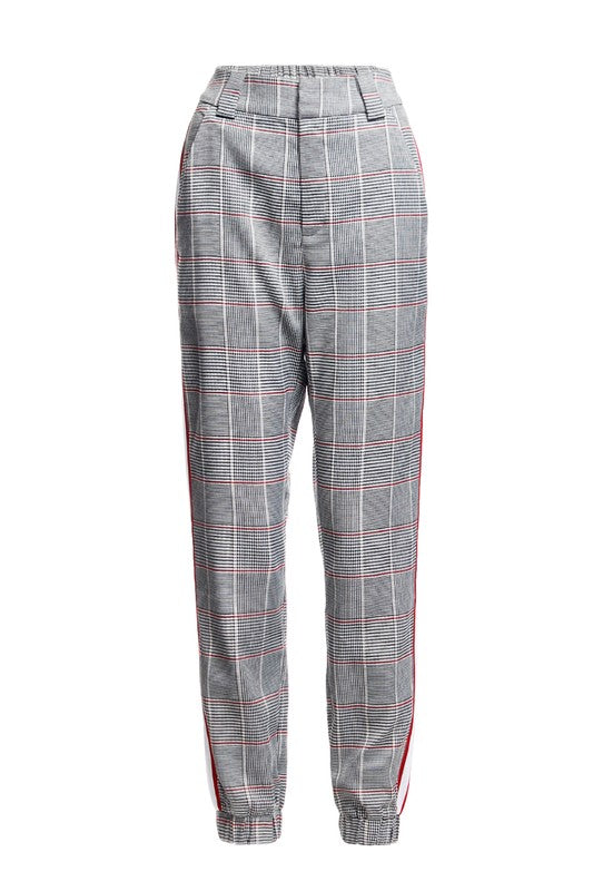 Plaid Track Jogger