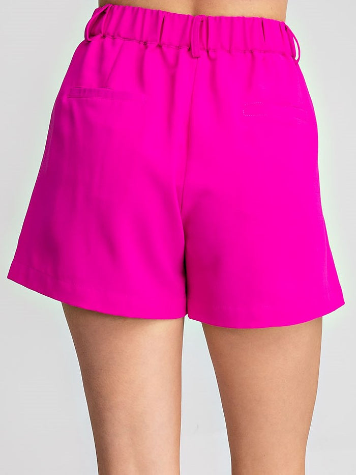 Pleated high Waist Shorts