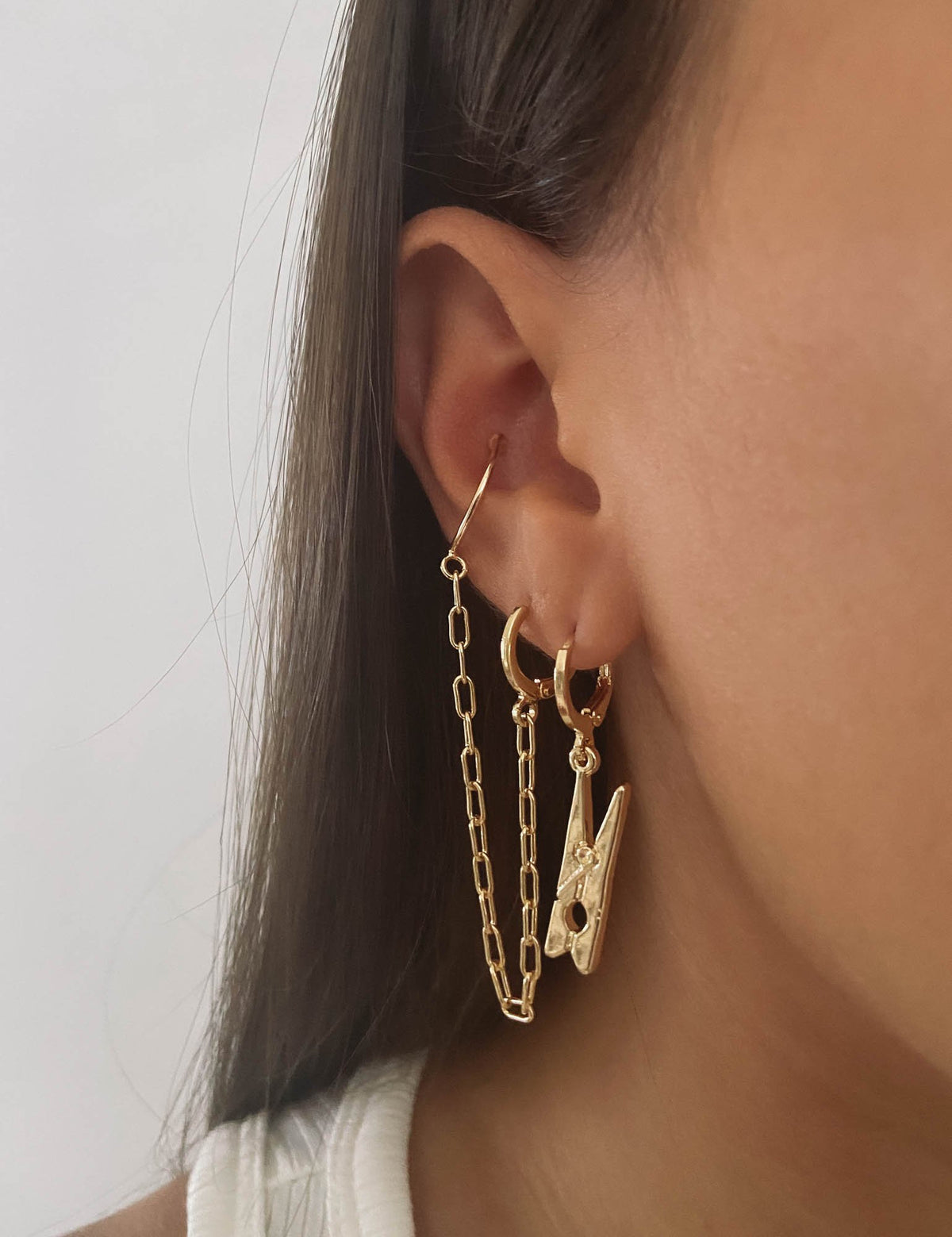 Clothespin Earrings