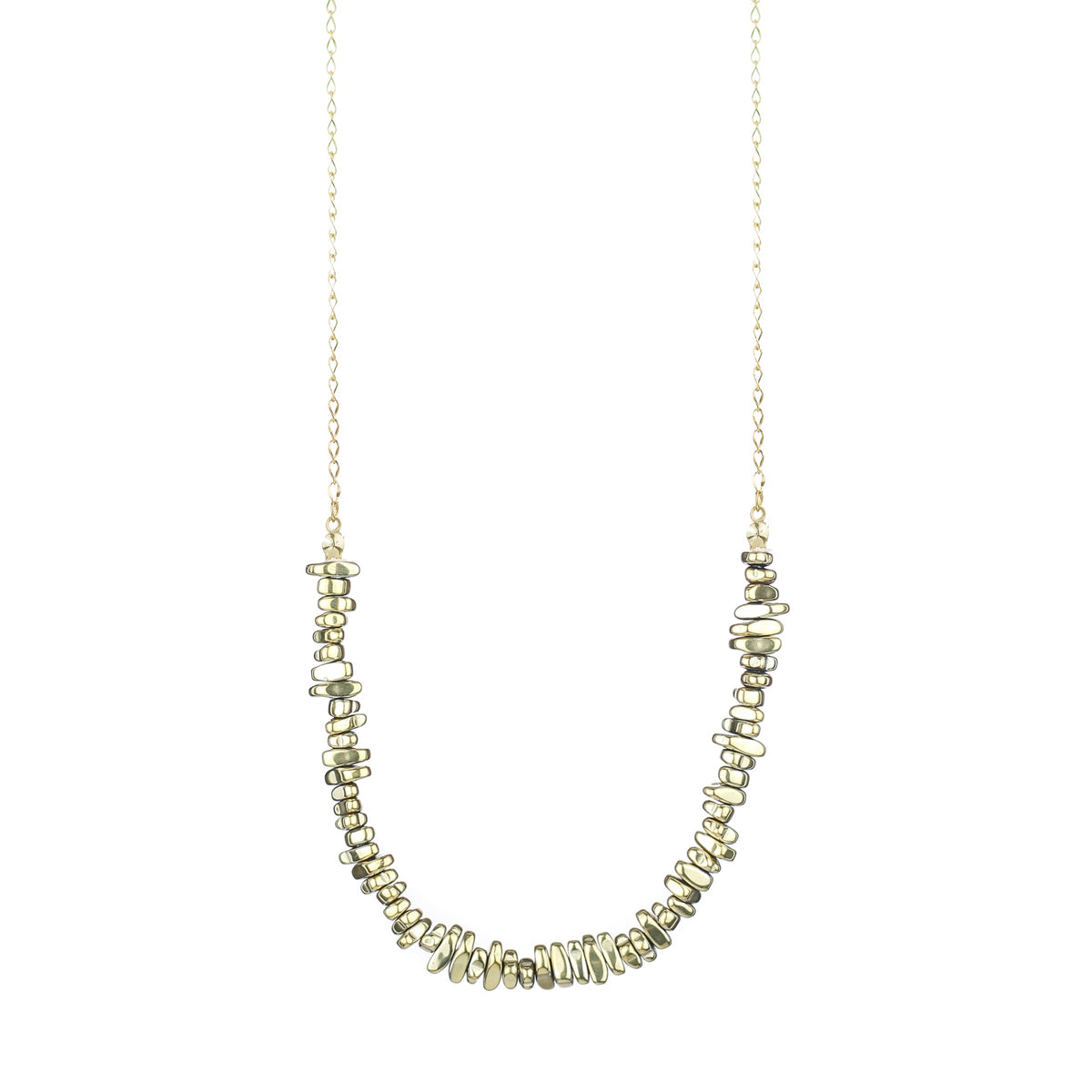 POS - "U" Chips Hematite Necklace