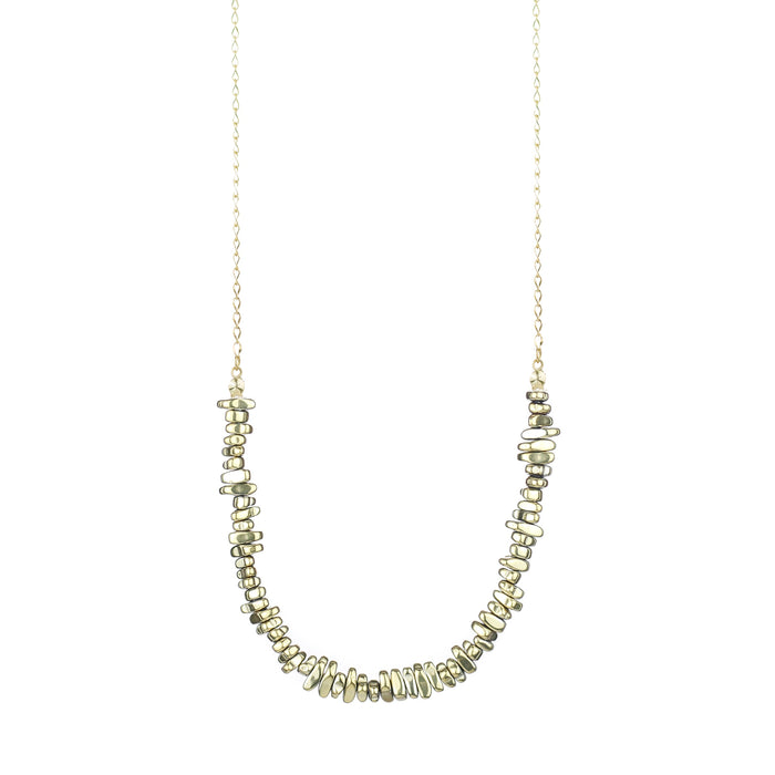 POS - "U" Chips Hematite Necklace