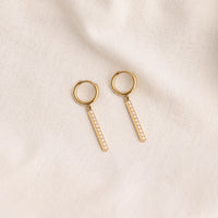 POS - Rhinestone Rail Earrings
