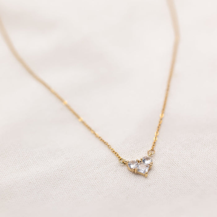 Glitzy Heart Necklace
