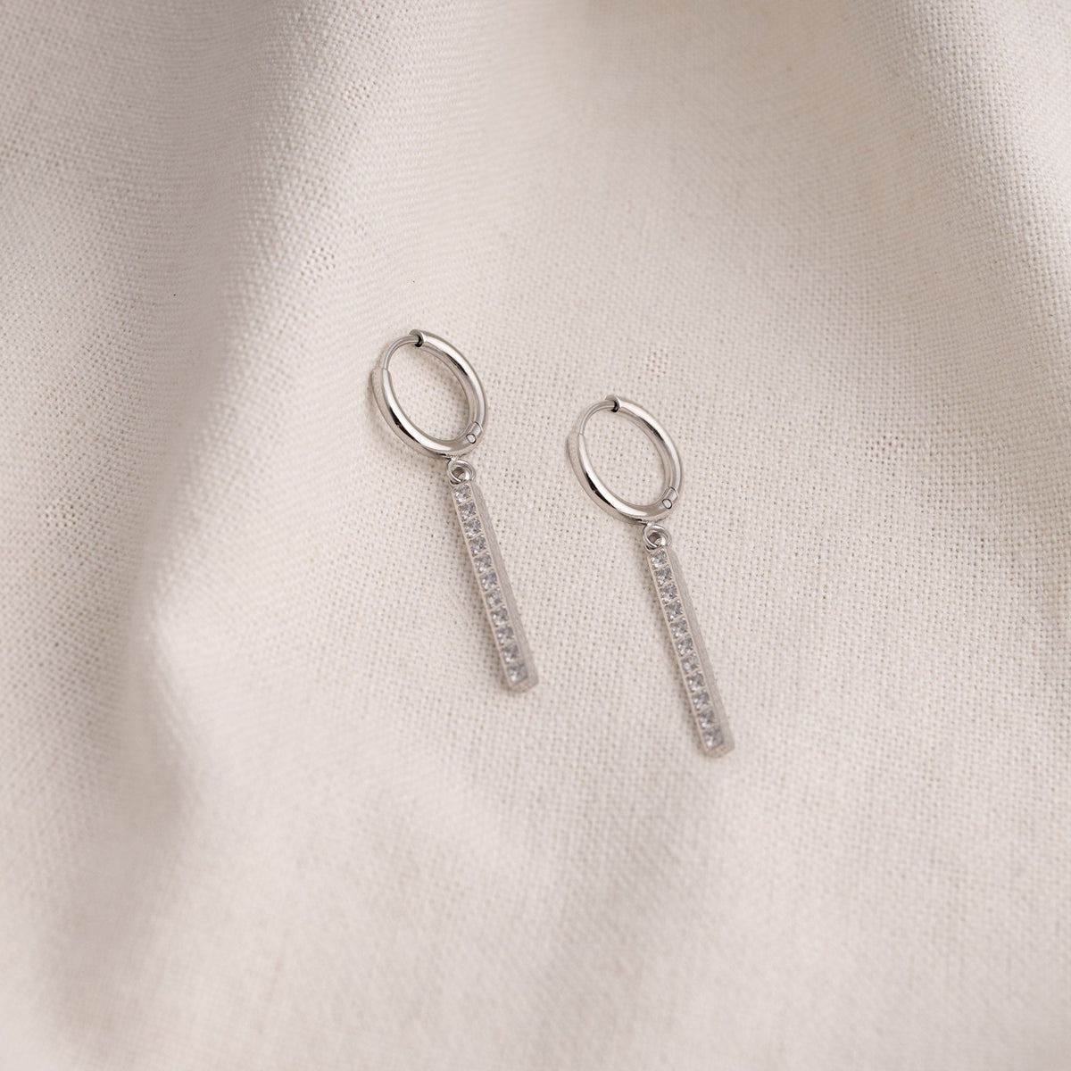 POS - Rhinestone Rail Earrings