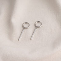 POS - Rhinestone Rail Earrings