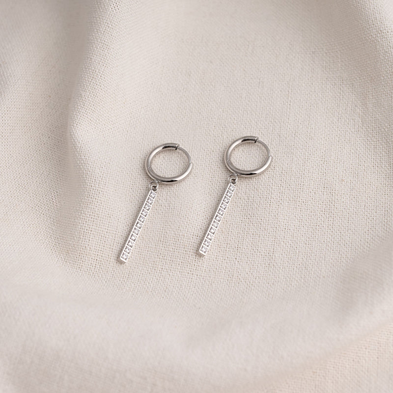 POS - Rhinestone Rail Earrings