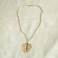 Big Monstera Leaf Necklace