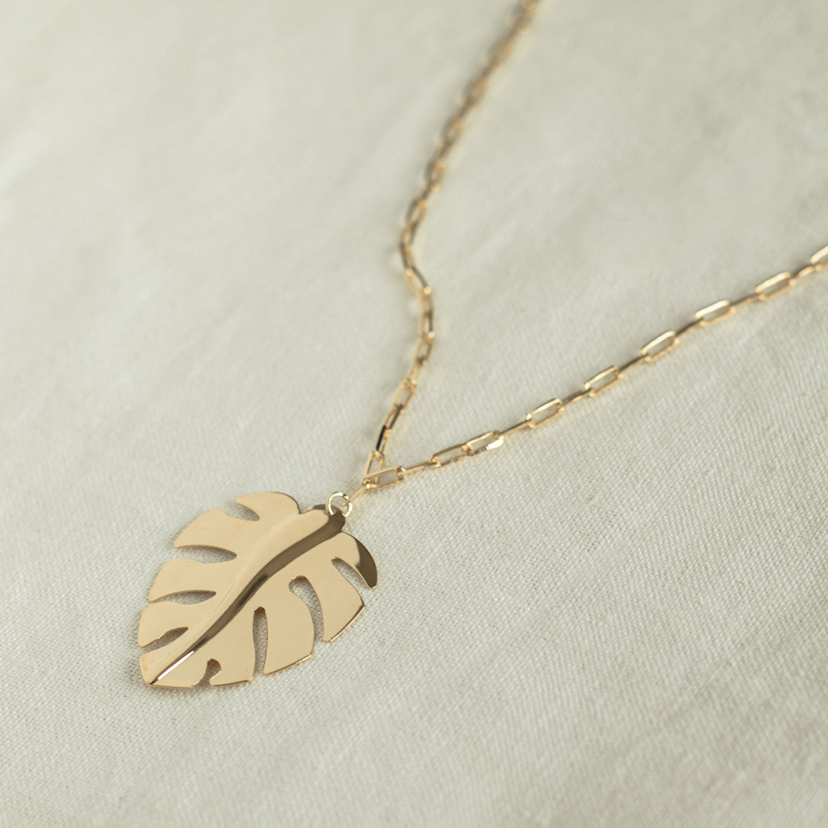 Big Monstera Leaf Necklace