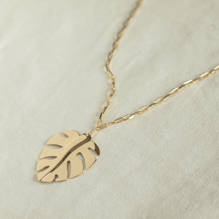 Big Monstera Leaf Necklace