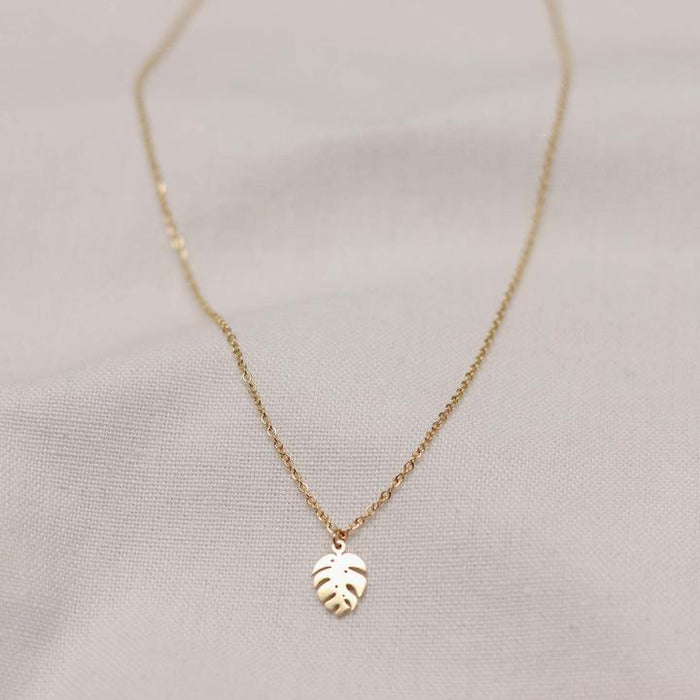 Monstera Leaf Necklace