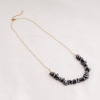 POS - "U" Chips Hematite Medium Necklace