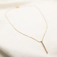 Samantha Rhinestone Bar Necklace