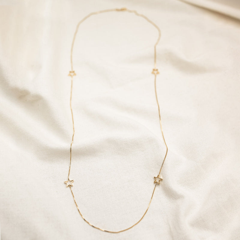 Outline Star Long Necklace