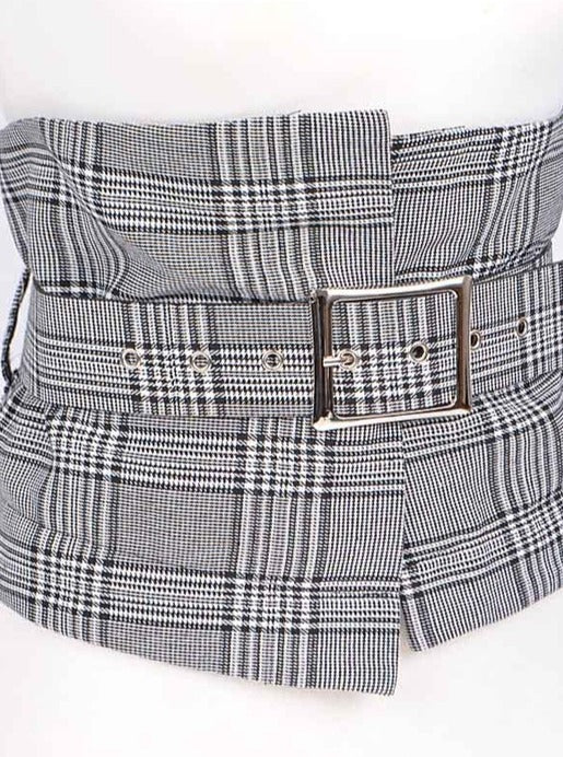 Plaid Corset Belt