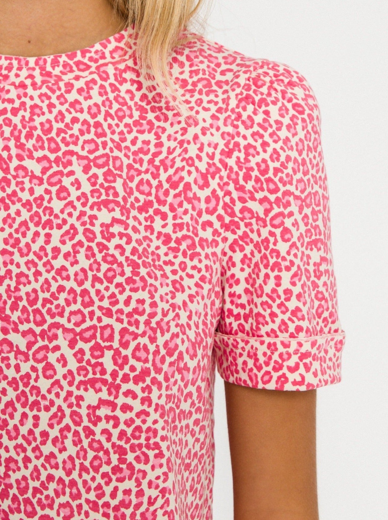 Pink Leopard Print Knit Set