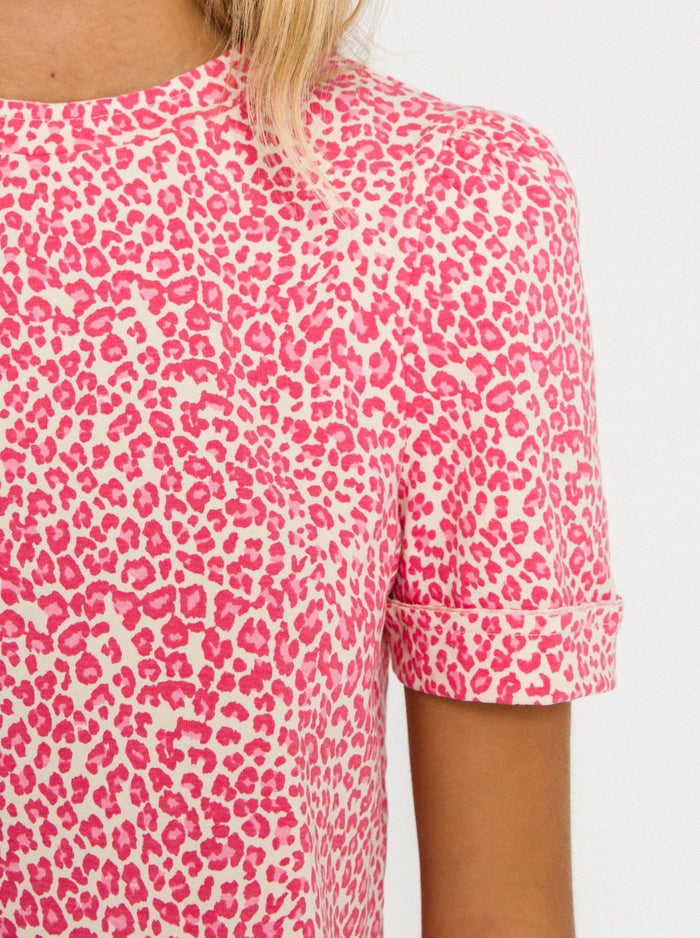 Pink Leopard Print Knit Set
