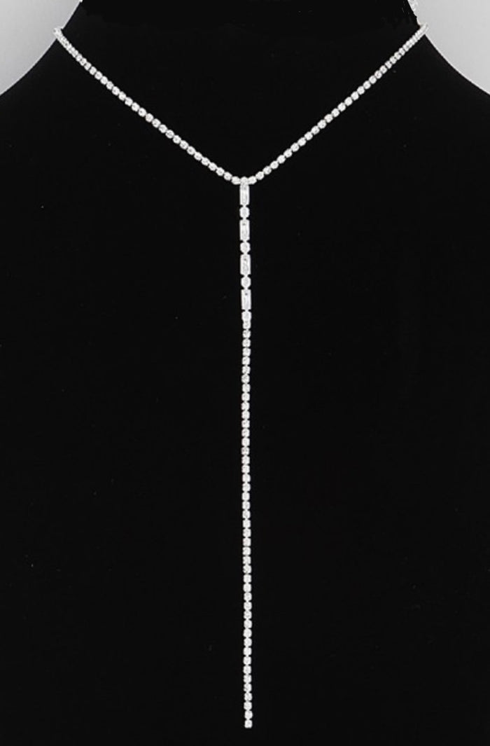 Rhinestone Drop Necklace
