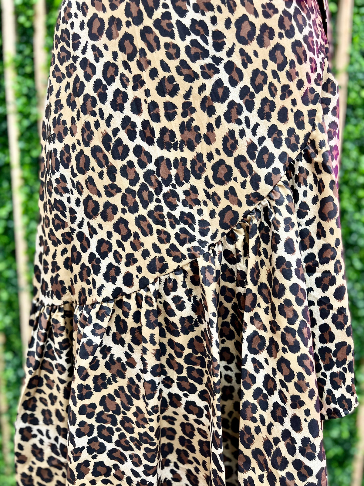 Graphic Print Wrap Skirt