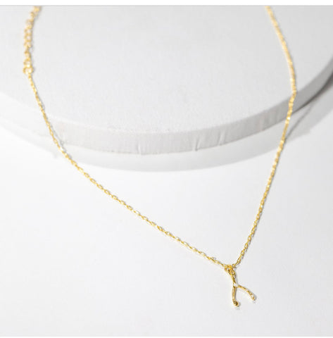 LV Padlock Key Repurposed Gold Necklace