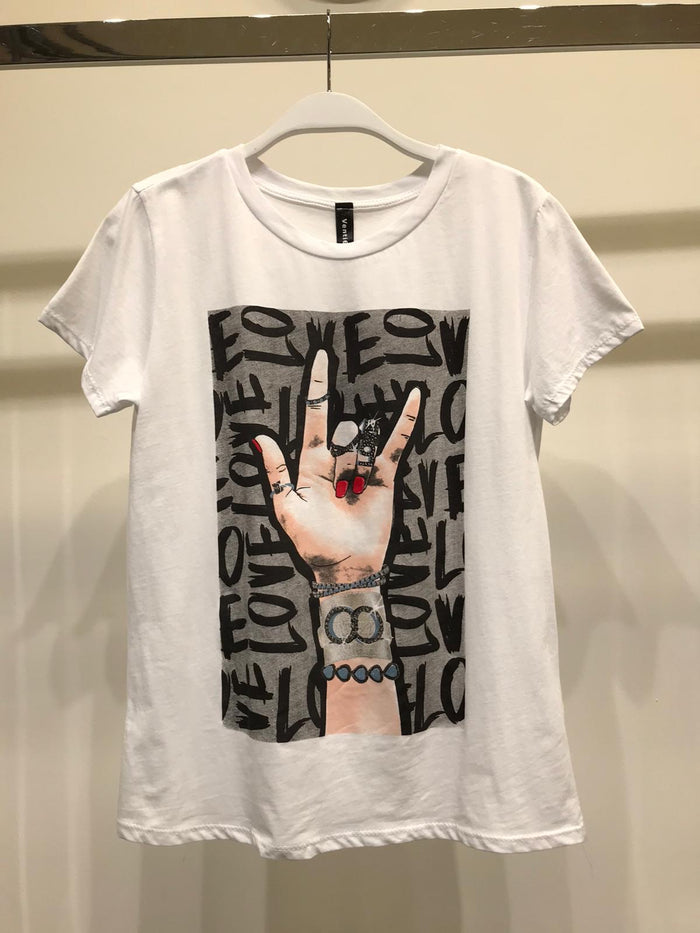 Love Hand Print Tee