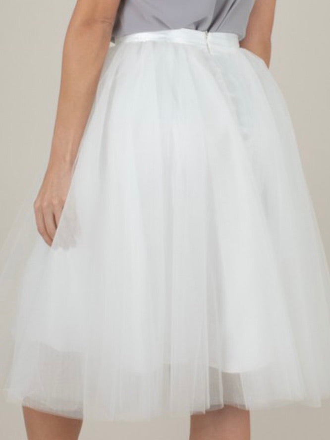 White Tulle Skirt