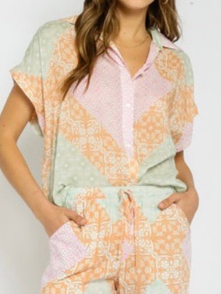 Starburst Paisley Top