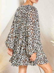 Leopard Print Comfy Shift Dress