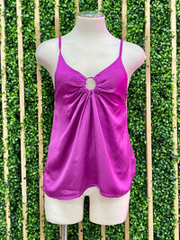 Ring Front Satin Cami