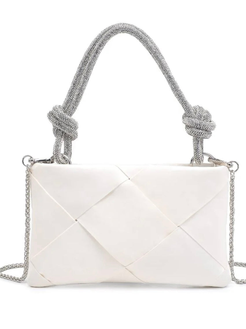 Delicate Rhinestone Handle Night Bag