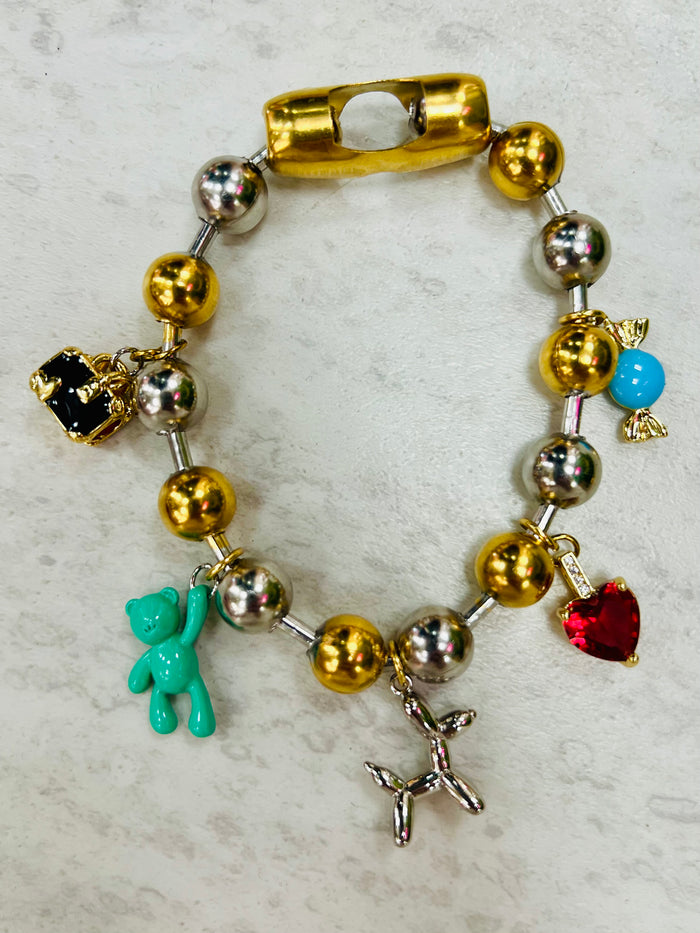 Large Ballchain Charm Bracelet
