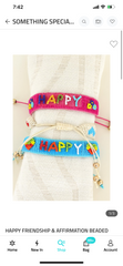 Happy Beaded Friendship Bracelets