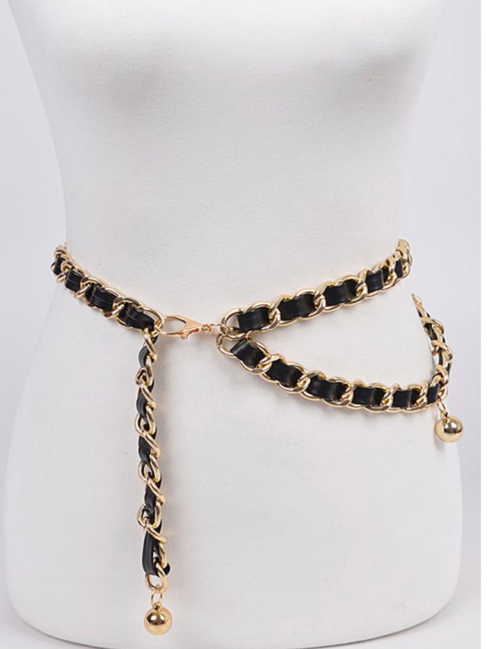 Leatherette Chain Belt