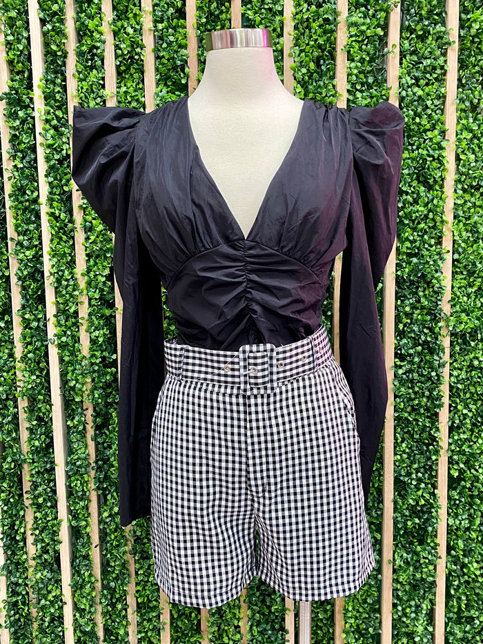 Puff SLeeve Ruched Top
