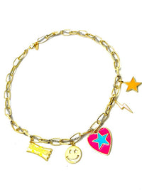 Star Heart Colorful Necklace