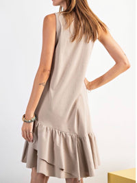 Tiered Sleeveless Midi Dress