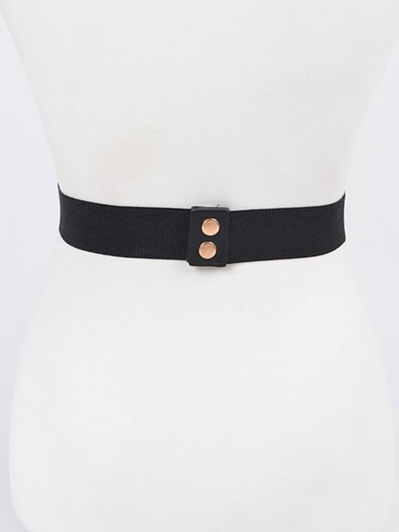 Hammered Buckle Elastic Belt