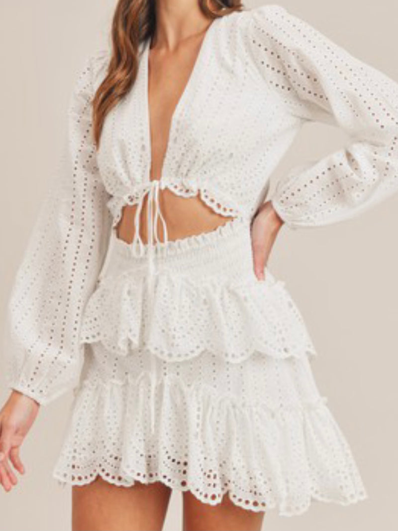 Cutout Eyelet Dress