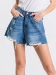 Distressed Denim Short