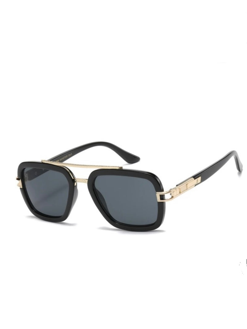 Square Resin Aviator Sunglasses