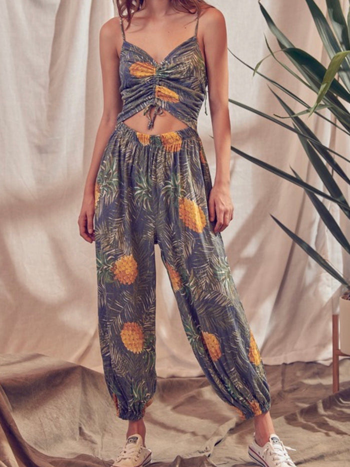 Pinapple Cutout Jumpsuit