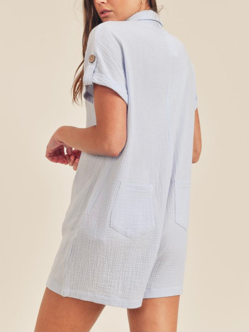 Gauze loose Romper